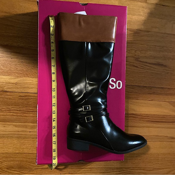 2-Tone Tall Riding-Style Boots - Picture 8 of 16